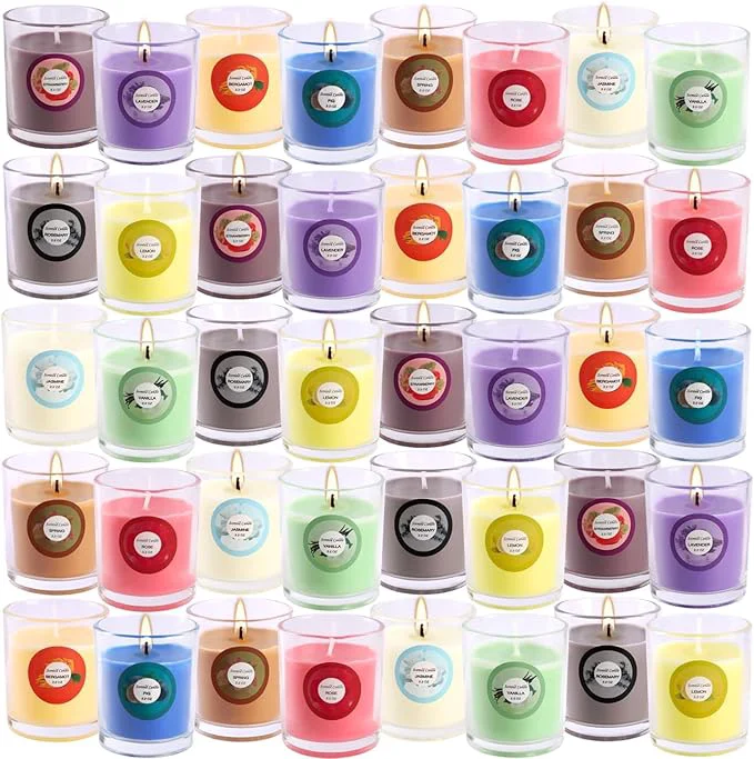 Effective YOROXRG Scented Candles Strawberry Aromatherapy Candles Soy Wax Glass Jar Optimized