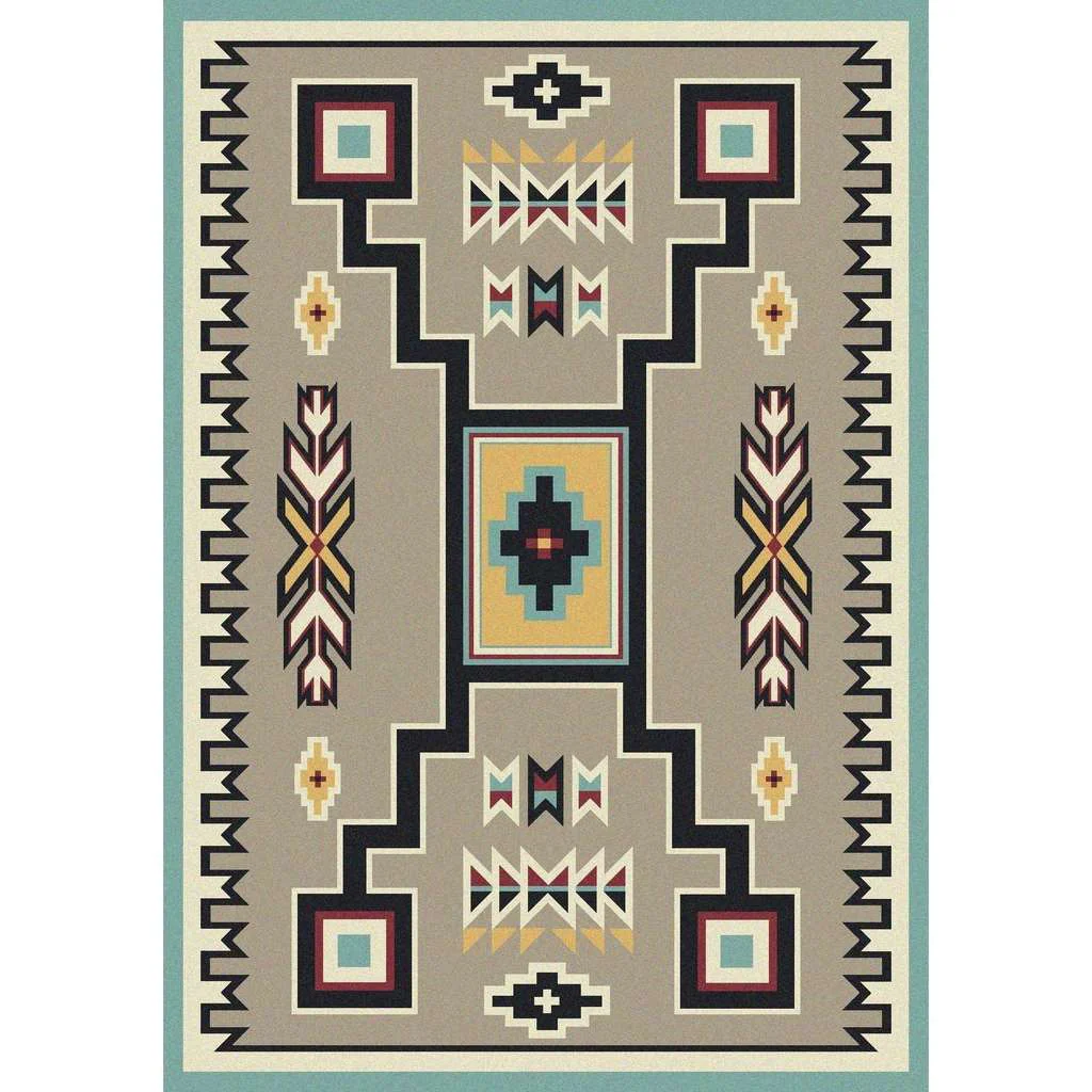 Contemporary Old Timer Rug – Suede Turquoise Optimized