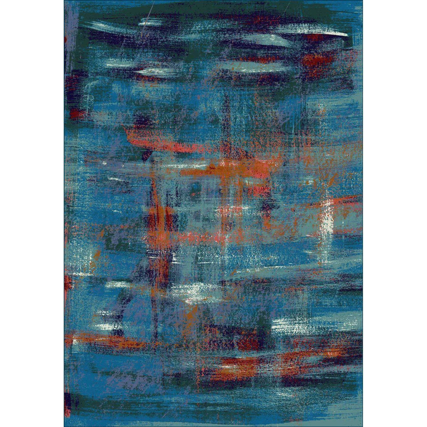 Easy-to-Use Sunset Canvas Rug – Aqua High-End