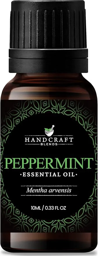 Crafted Handcraft Blends Peppermint Essential Oil – 0.33 Fl Oz – Pure and Natural Exceptional