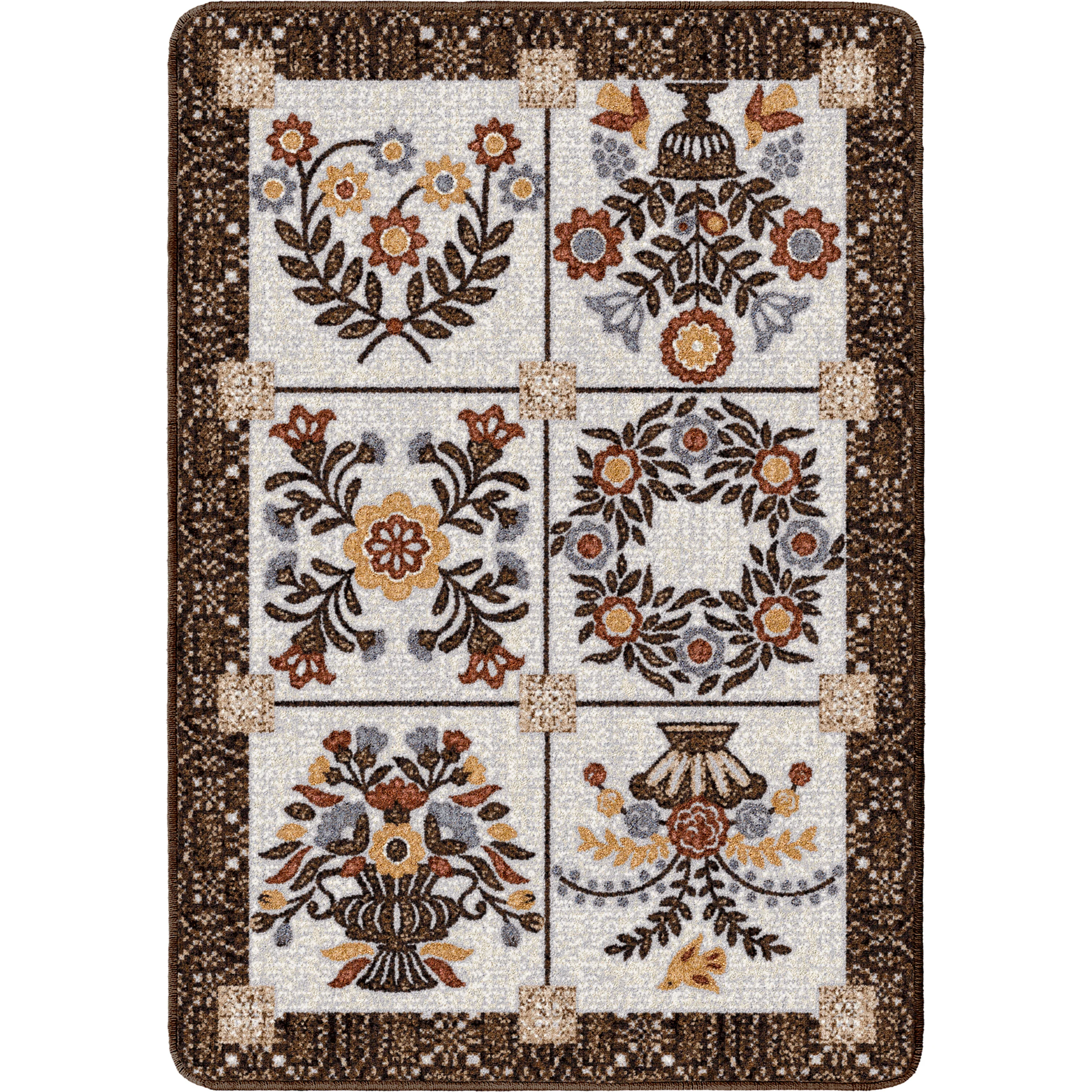 Genuine Inspired Quilt Rug – Brown Reusable