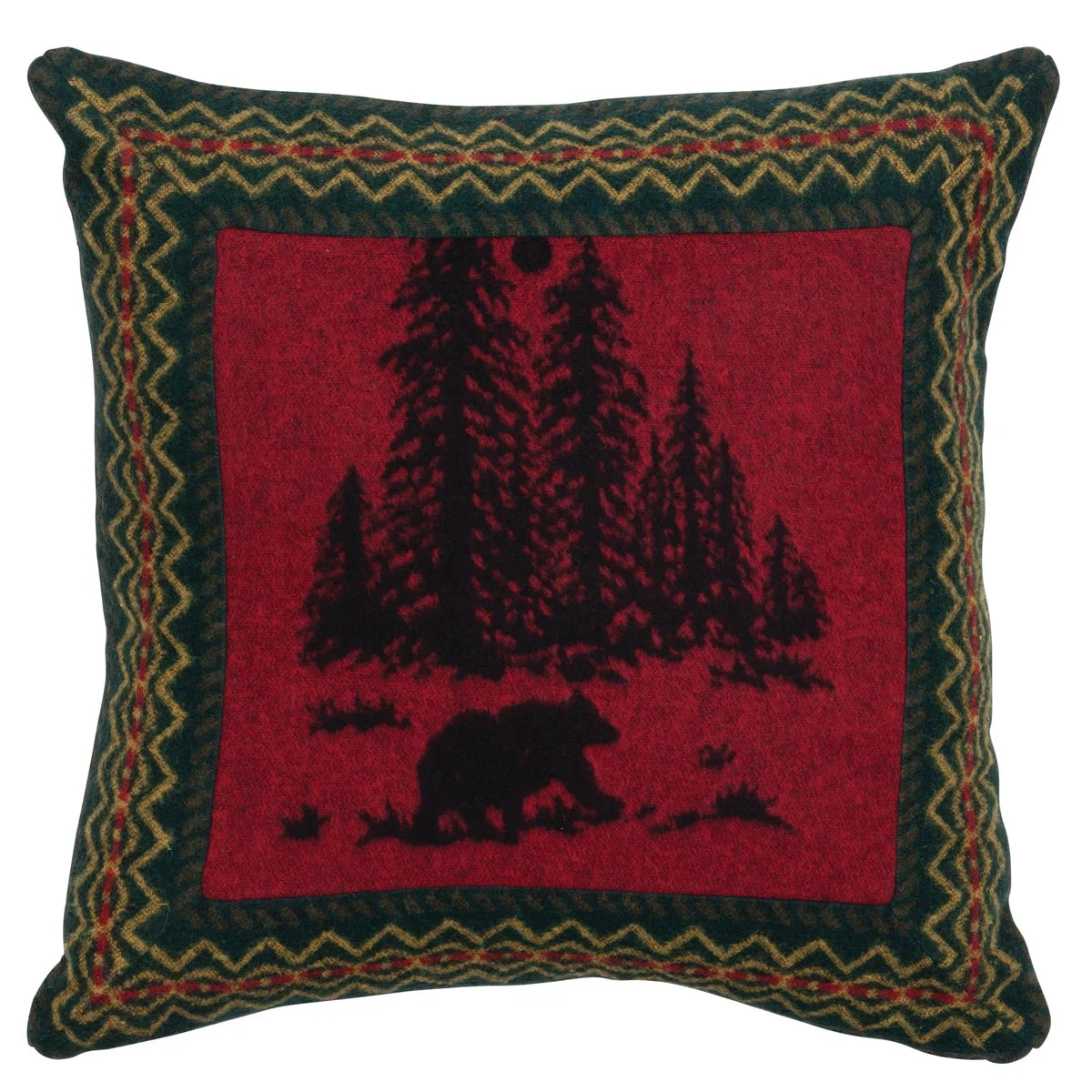 Innovative Wooded River Bear Euro Sham Consistent