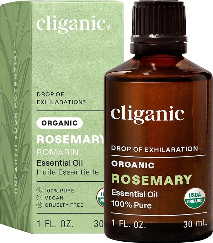 Natural Cliganic Organic Rosemary Essential Oil 1oz Luxury