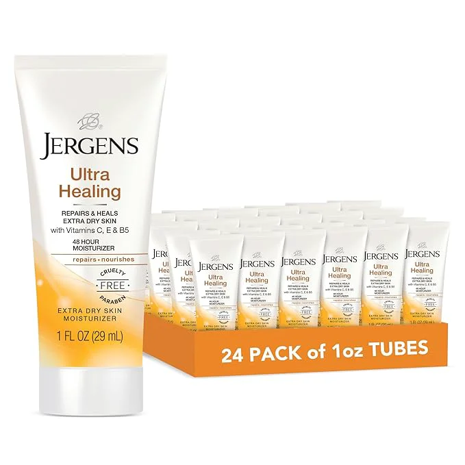 Optimized Jergens Ultra Healing Dry Skin Moisturizer Travel Size Body and Hand Lotion Reusable