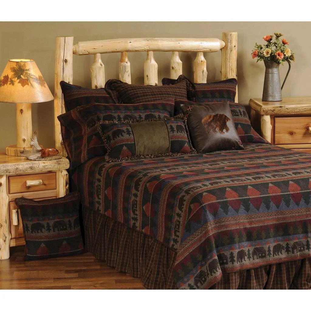 Fine Crafted Cabin Bear Bedspread Set Elite
