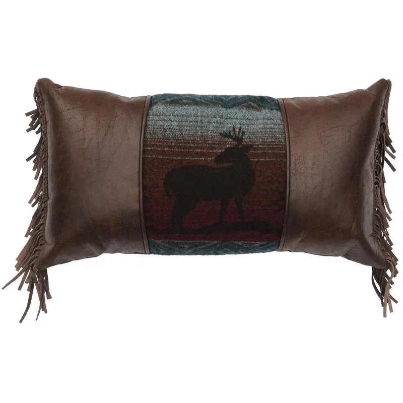Sophisticated Deer Meadow Pillow – 14×26 Solid
