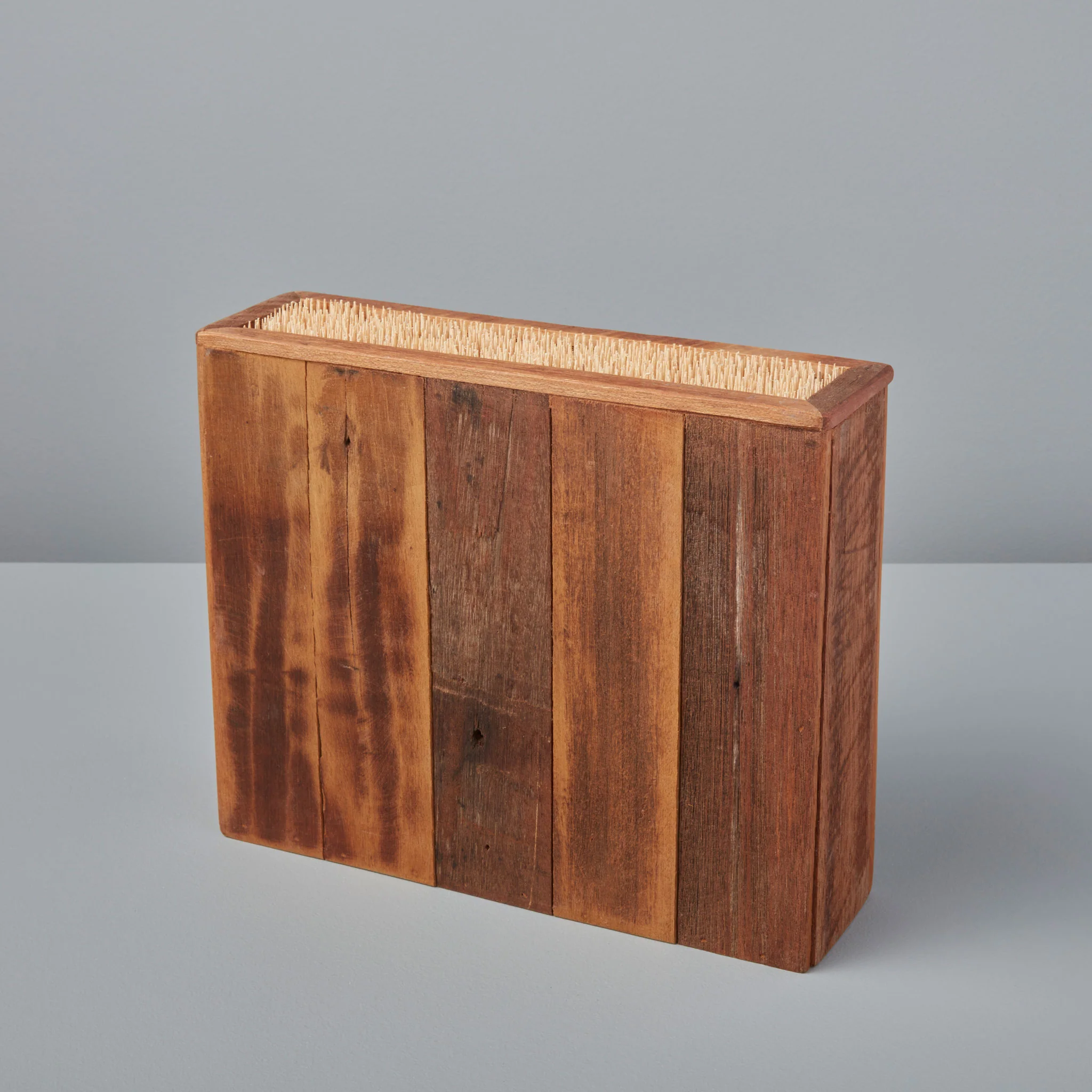 Easy-to-Use Reclaimed Wood Knife Block Medium Authentic