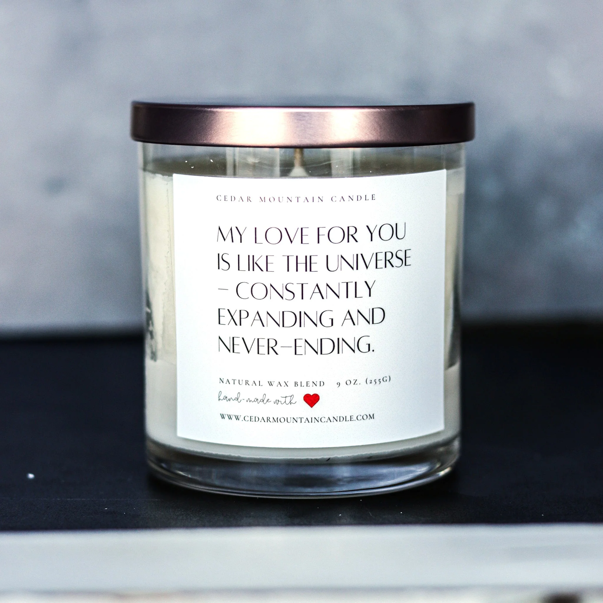 Luxury quot My love for you is like… quot Valentine 39 s Day 9 oz Whiskey Glass Jar Soy Candle – Choose Your Scent Fast