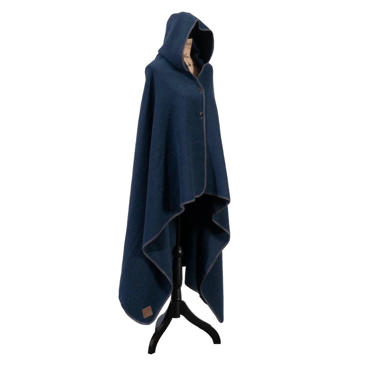 Fast Solid Midnight Hooded Throw Recyclable