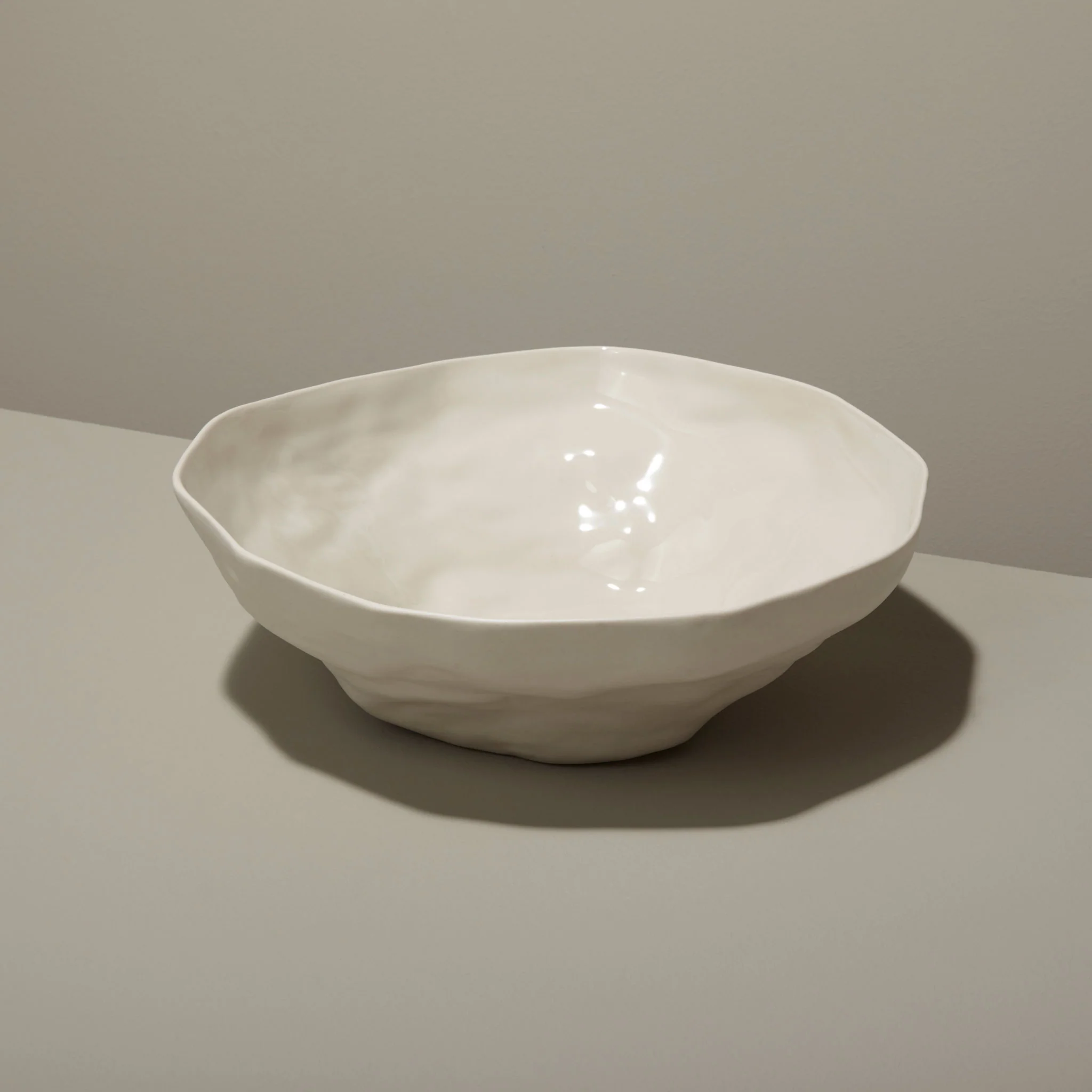 Elegant Tam Stoneware Small Serving Bowl Pearl Elite