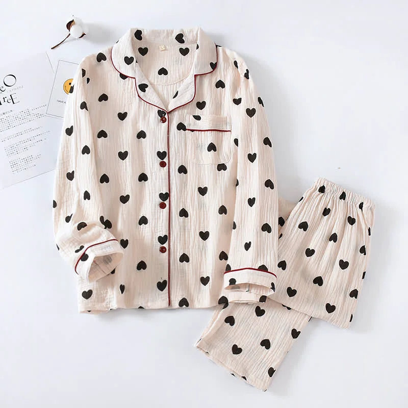 User-Friendly Ownkoti Black Heart Pure Cotton Pajama Set Clean
