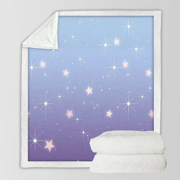 Elegant Glitter Stars Throw Blanket Responsible