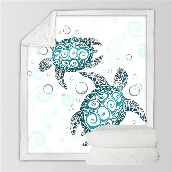 High-Quality Turtles Throw Blanket Luxury