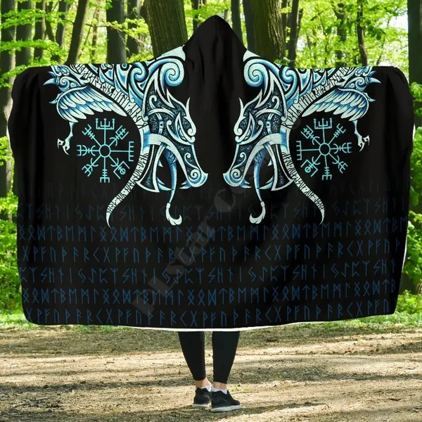 Elegant Dragon Hooded Blanket Traditional