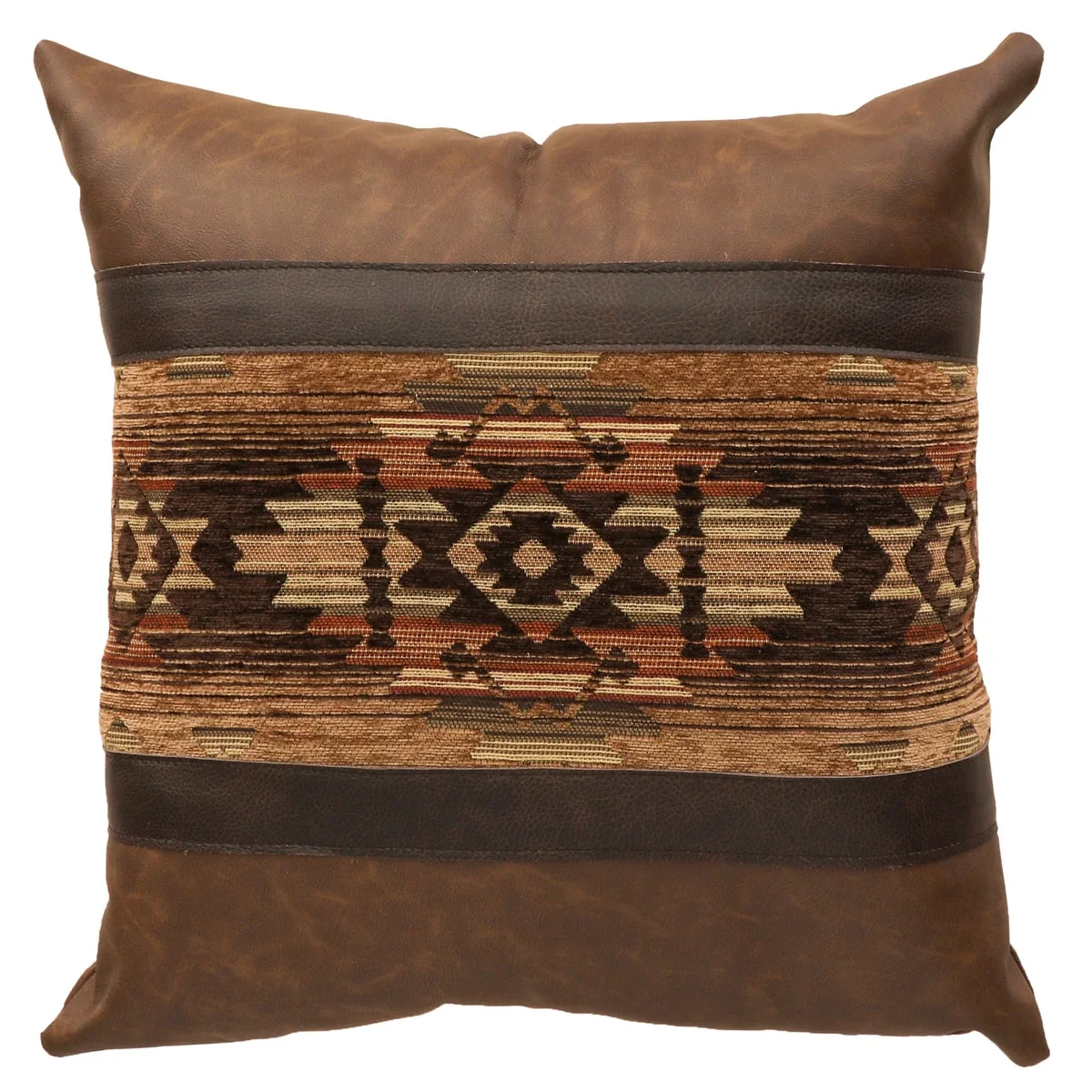 Unique Hitchin 39 Post Leather Pillow – 18×18 Solid