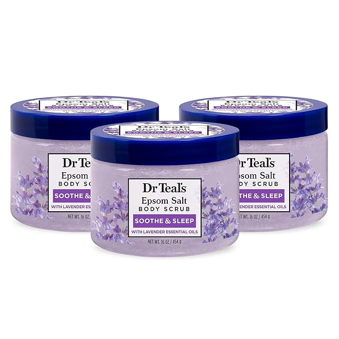 Expertly Made Dr Teal’s Pure Epsom Salt Body Scrub Soothe Sleep