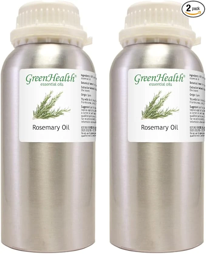 High-Quality 2 Bottles – 16 fl oz Rosemary Essential Oil Aluminum Bottle – GreenHealth Clean