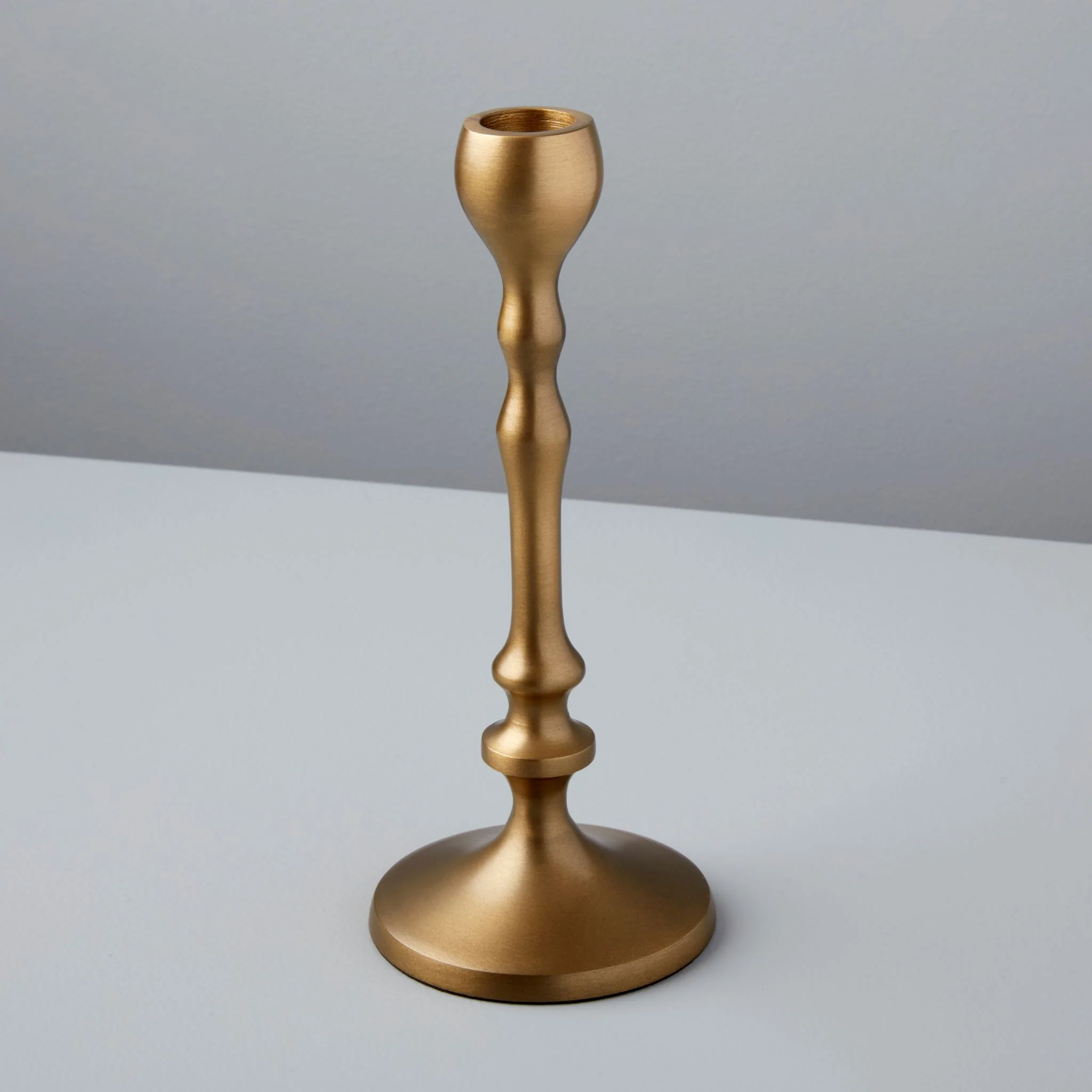Exceptional Belsana Aged Bronze Candlestick Short Premium Material