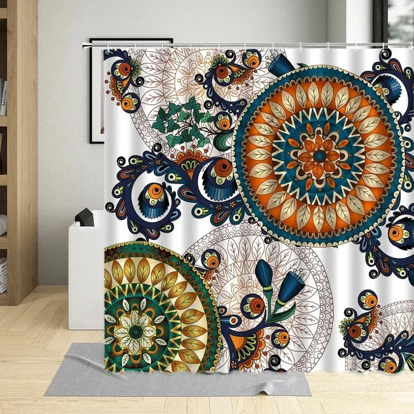 Minimalist Colorful Bohemia Shower Curtain First-Class