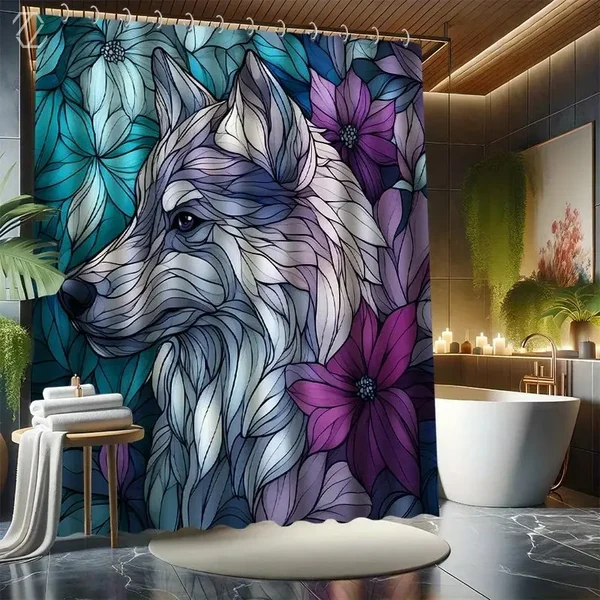 Proven Leaf Wolf Shower Curtain Powerful