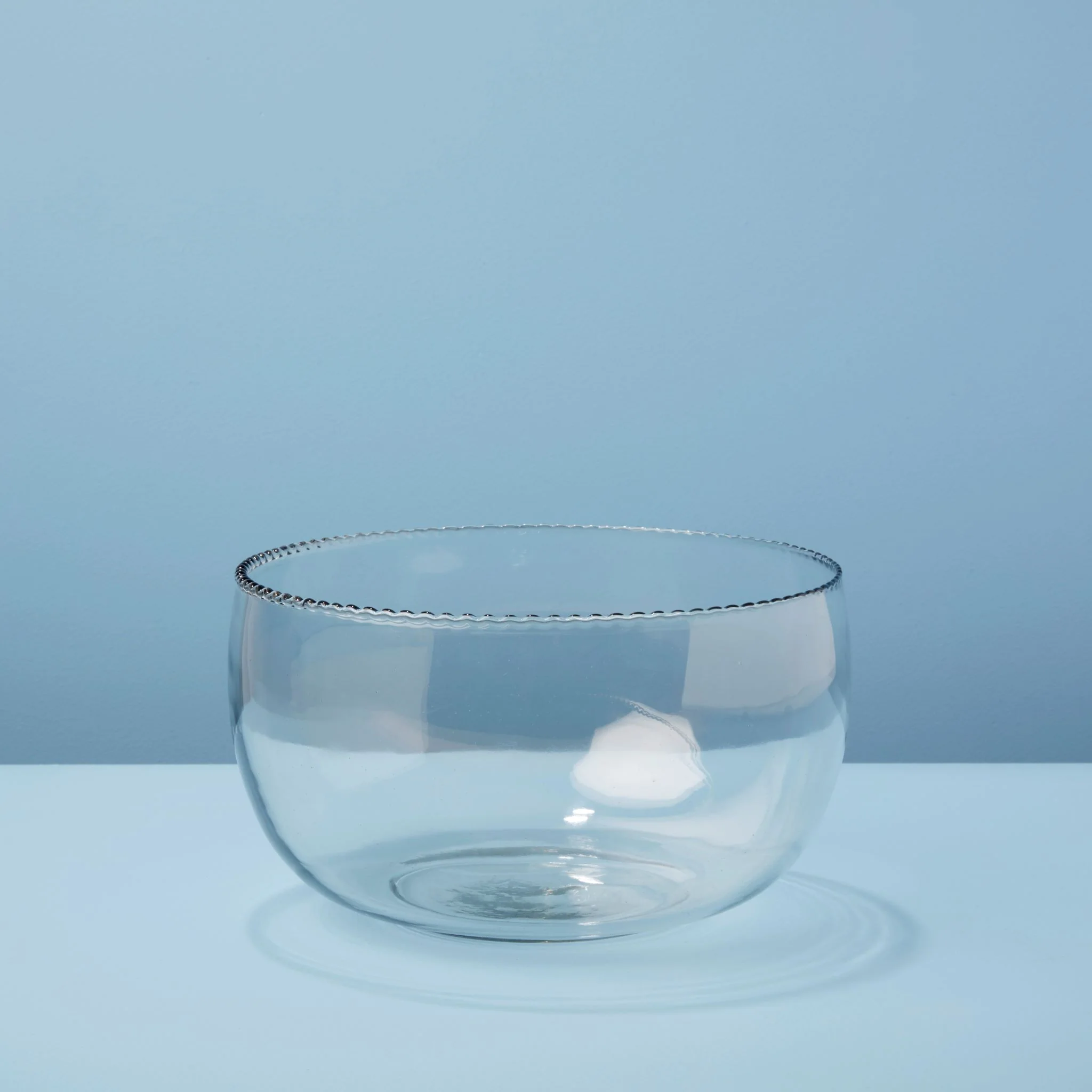 Trusted Ruffle Glass Bowl Large Outstanding