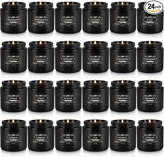 Pure Scented Candle Set 24 Pack Candle Eco-Friendly