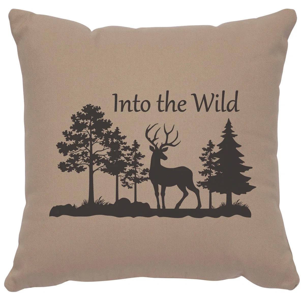 Lightweight quot Into Wild quot Image Pillow – Cotton Alabaster Solid