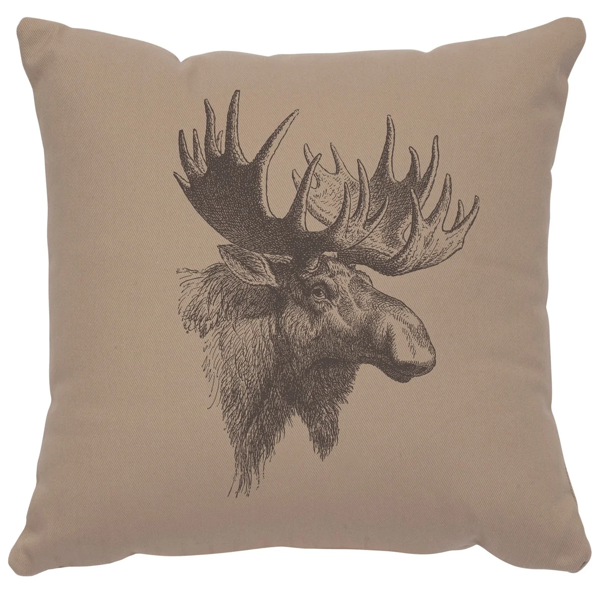 Verified quot Moose Profile quot Image Pillow – Cotton Alabaster Environmentally Friendly