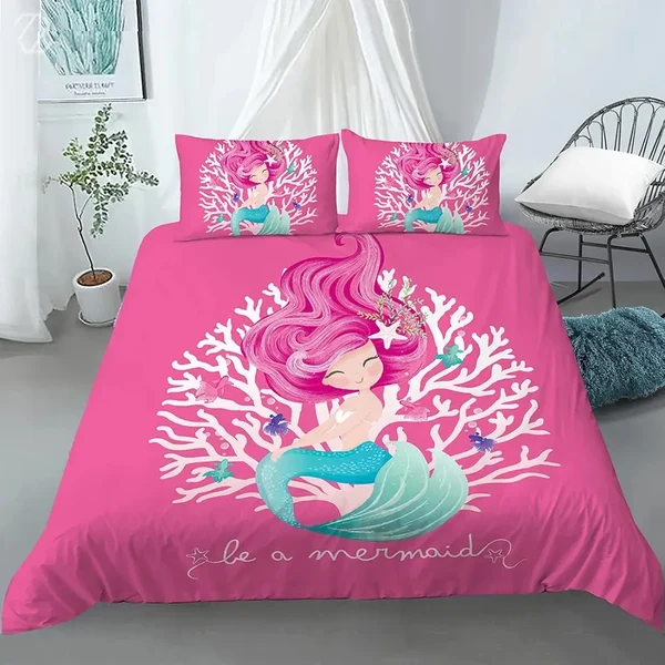 Safe Cartoon Mermaid Duvet Cover Classic