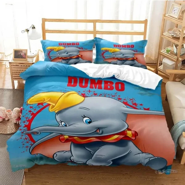 Solid Dumbo Cartoon Duvet Cover Stylish
