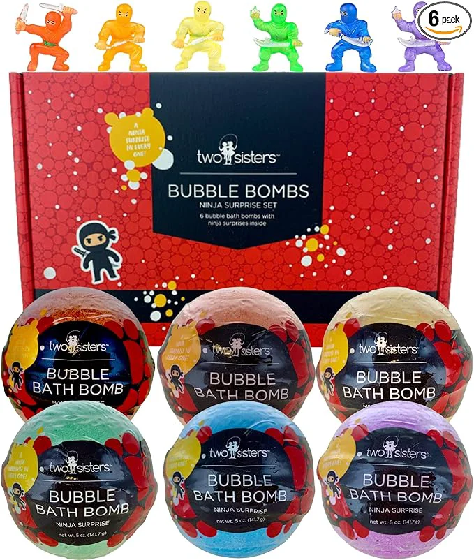 Exceptional Ninja Kids Bath Bombs with Surprise Toy Inside Natural