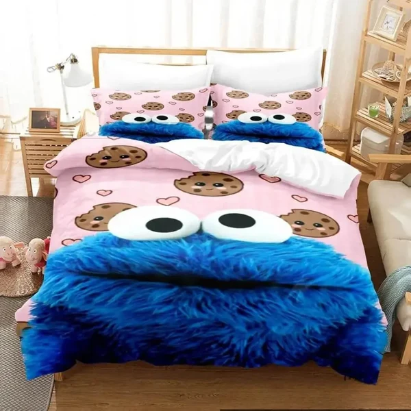 Environmentally Friendly Cookie Monster Duvet Cover Relaxed