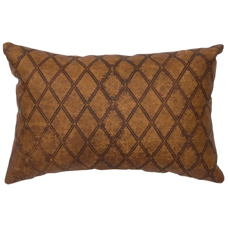 Fine Crafted Latigo Leather Pillow 12 quot x18 quot Optimized