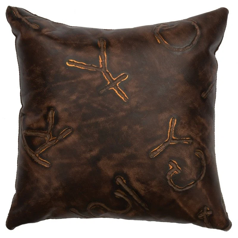First-Class Brands Leather Pillow 16×16 Pure