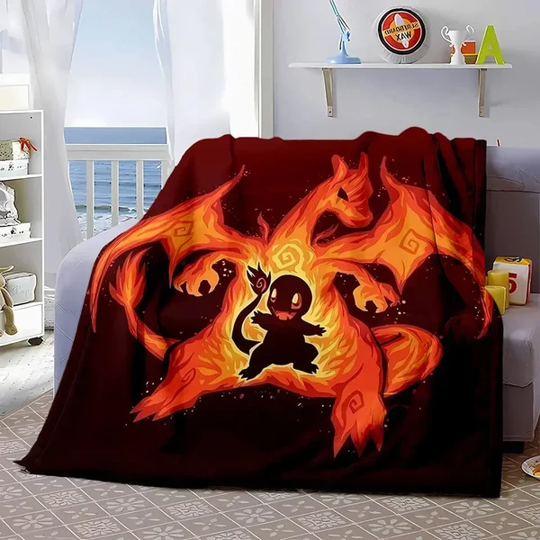 Soft Pokemon Charizard Throw Blanket Specialty