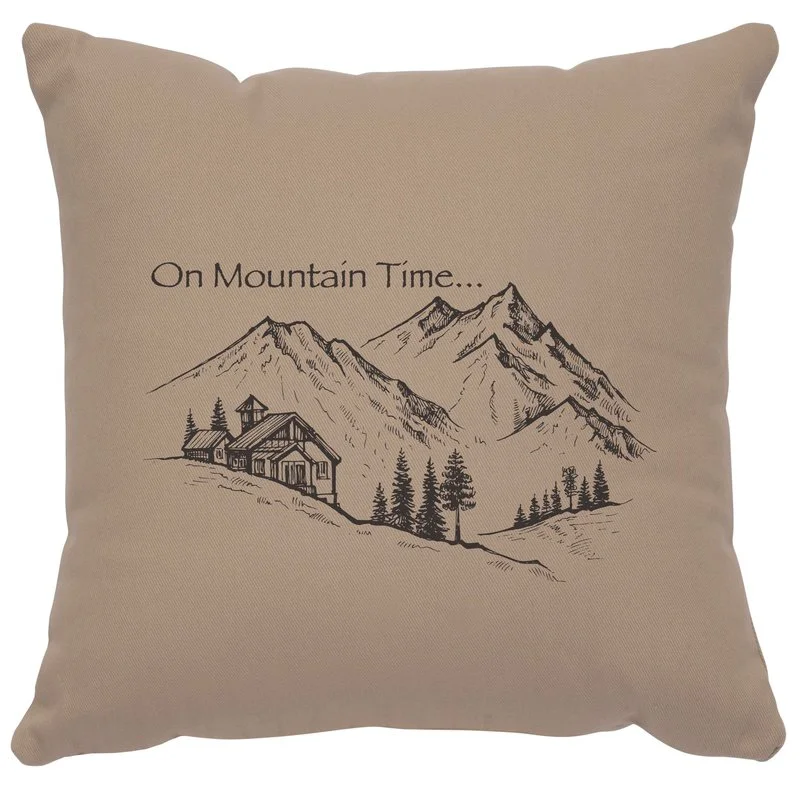 Verified quot Mountain Time quot Image Pillow 16×16 Breathable