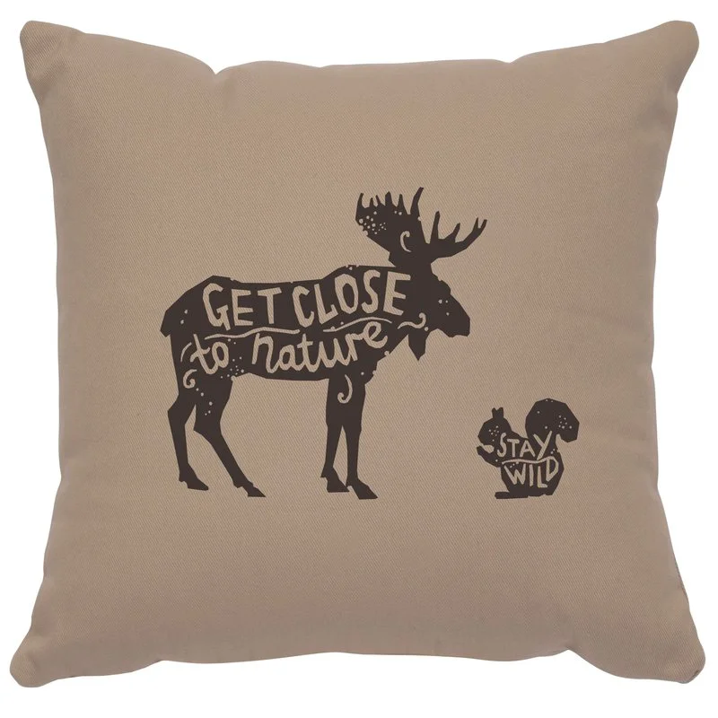 Comfortable quot Close to Nature quot Image Pillow 16×16 Enhanced