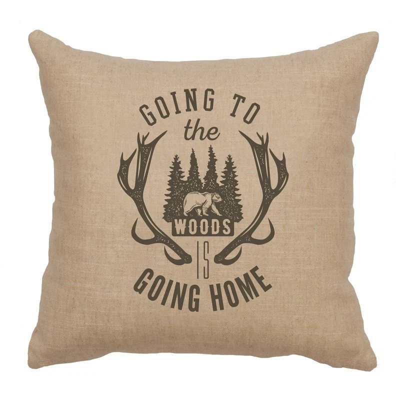 Eco-Friendly quot Going to the Woods quot Image Pillow 16×16 Carefully Designed