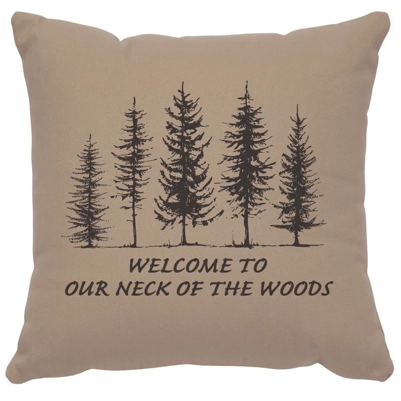 Fine quot Neck of Woods quot Image Pillow 16×16 Clean