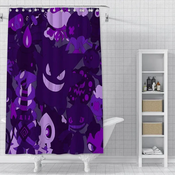 Exceptional Gengar Shower Curtain Long-Lasting