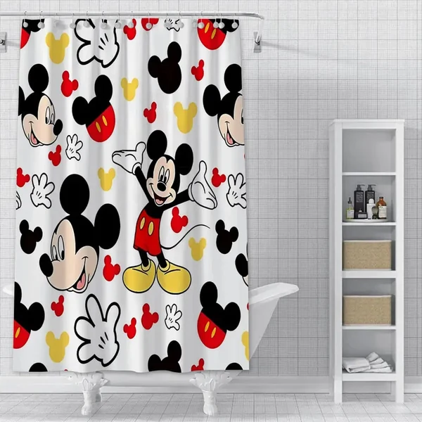 Convenient Mickey Mouse Shower Curtain Traditional
