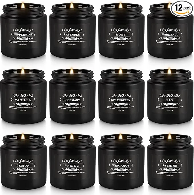 Fine Crafted Howemon Scented Candle Set 12 Pack Candle Fine