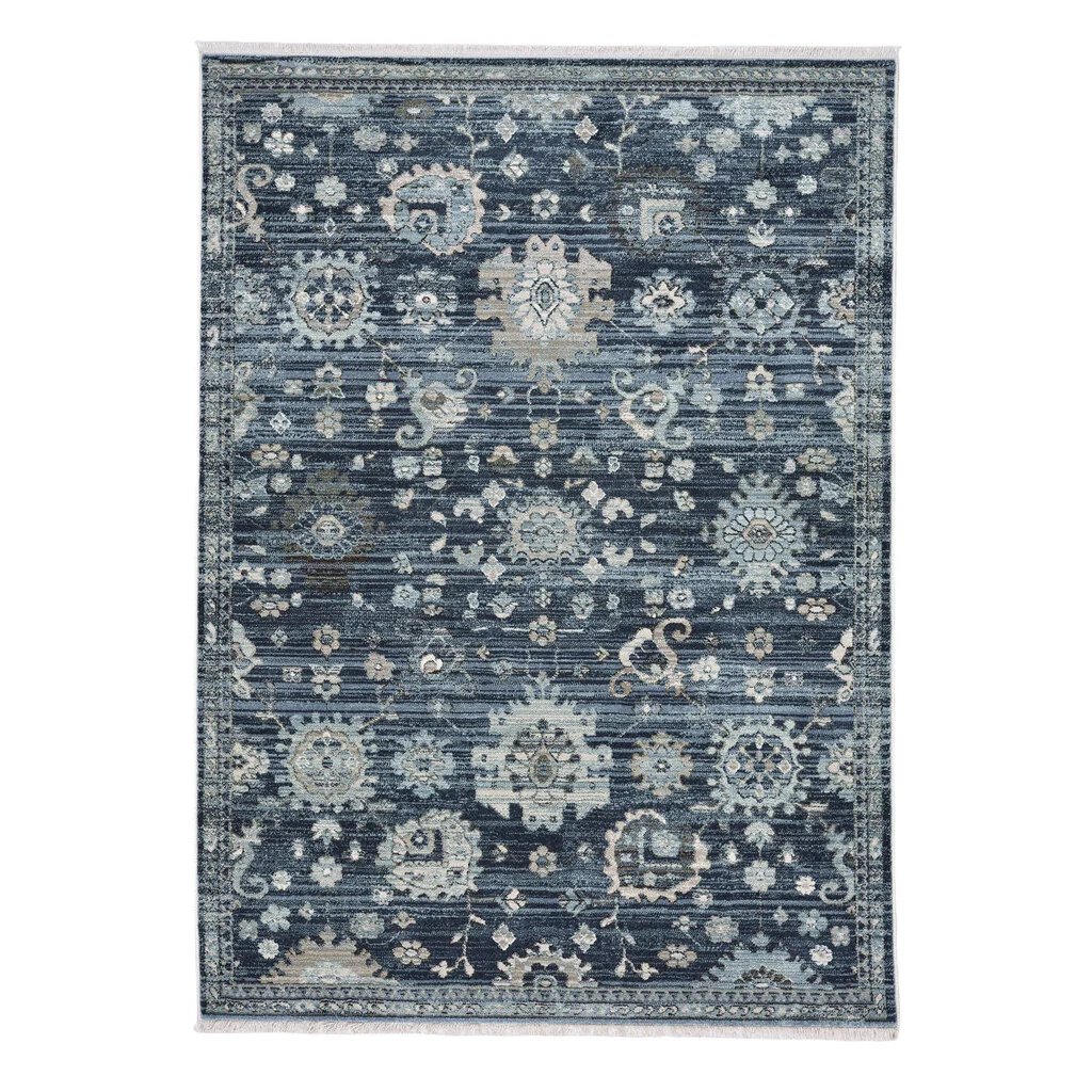 Flexible Alden Rug – Ushak Blue Fog Traditional