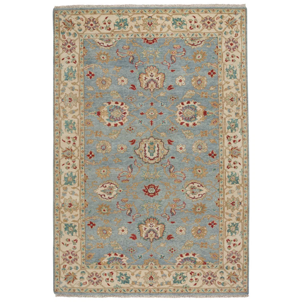 Premium Material Ashia Azure Ivory Rug Healthy