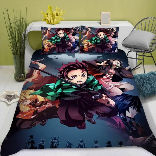 Recyclable Demon Slayer Kimetsu no Yaiba Duvet Cover Quality