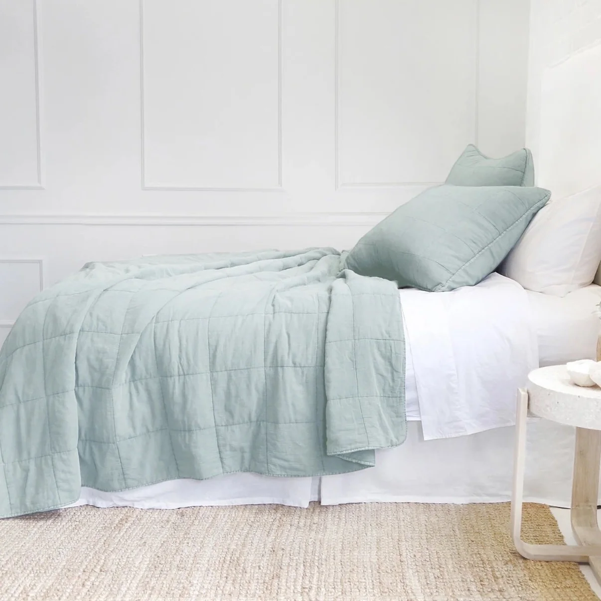 Environmentally Friendly Antwerp King Coverlet Sky Optimized