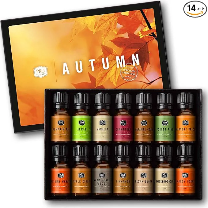 Reusable P J Trading Fragrance Oil Autumn Set of 14 Fragrance Oils Elite