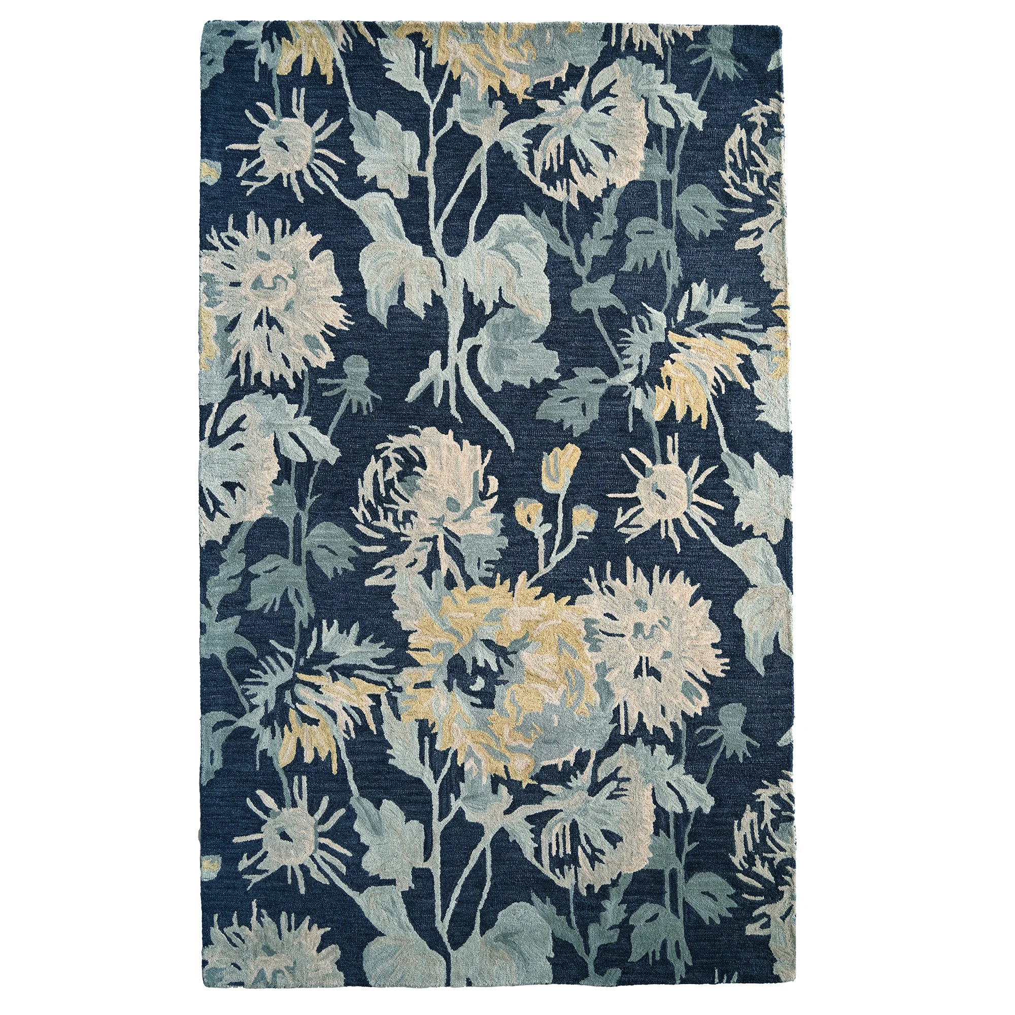 Casual Avanti Rug – Floral Nouveau Blue Multi Fine Crafted