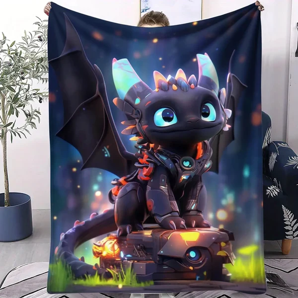 Refined How to Train Your Dragon Cartoon Throw Blanket Convenient