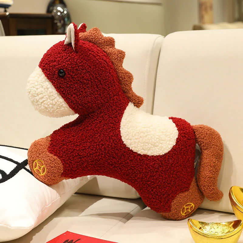 Optimized Ownkoti Festive Zodiac Stuffed Plush Horse Pillow Relaxed